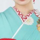 [販売]重ね衿(菊菱/白)