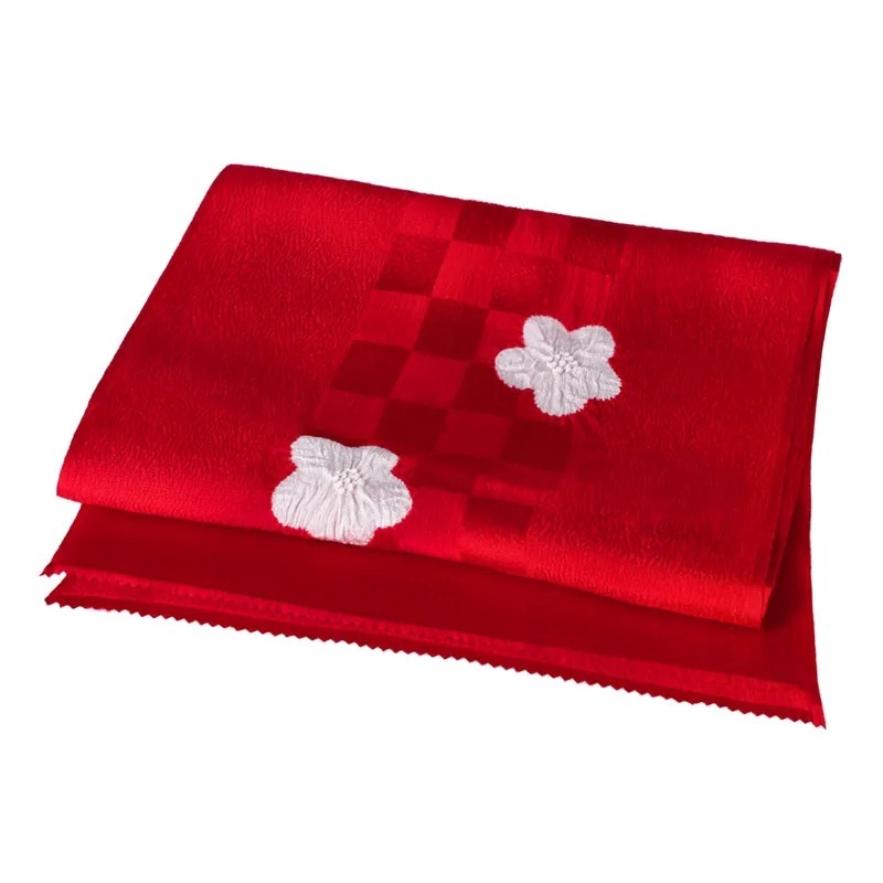 [ｸﾞﾚｰﾄﾞｱｯﾌﾟ]帯揚げ(梅小-赤)/GU307
