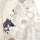 オフホワイト 檜扇に牡丹（【振袖・袋帯・長襦袢のセット商品】）