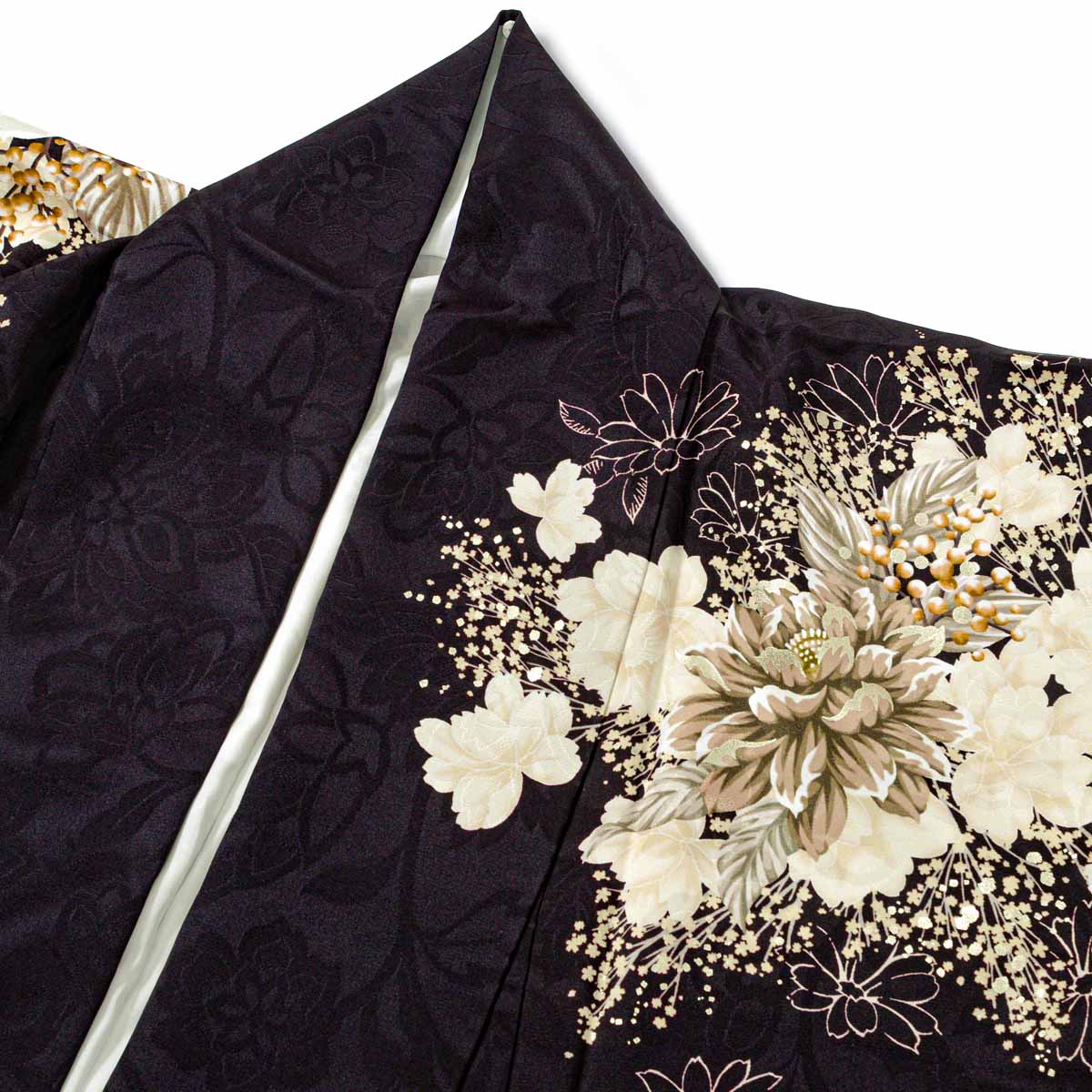黒紫　白洋花（【振袖・袋帯・長襦袢のセット商品】）