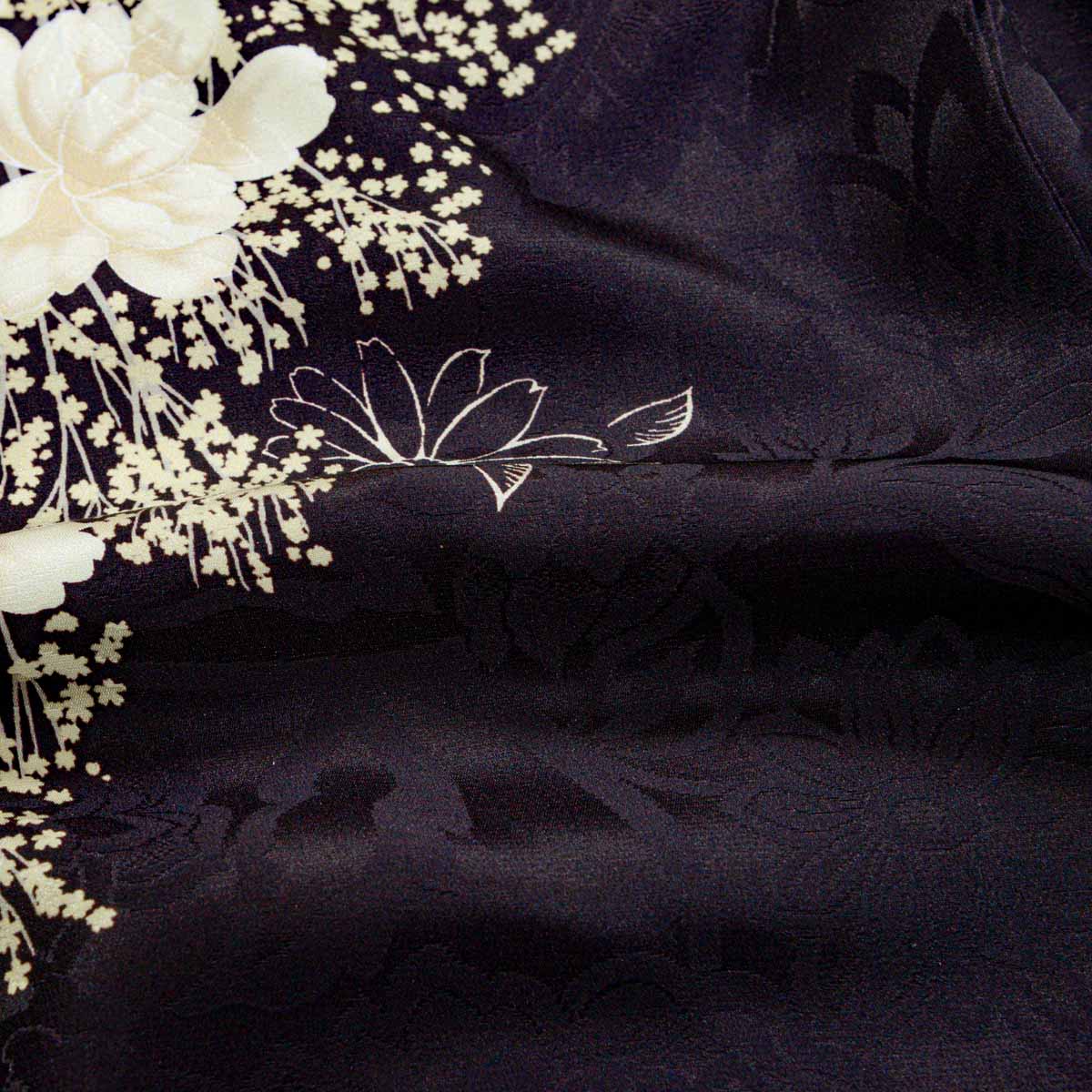 黒紫　白洋花（【振袖・袋帯・長襦袢のセット商品】）