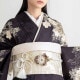 黒紫　白洋花（【振袖・袋帯・長襦袢のセット商品】）