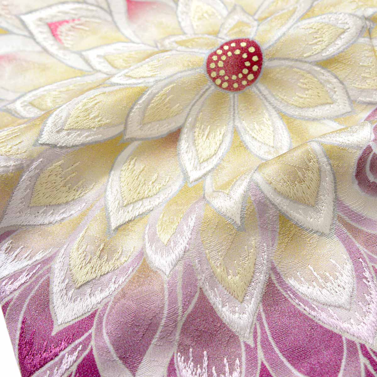 九重×中村里砂 九重×中村里砂　クリーム　蜀江文に菊（【振袖・袋帯・長襦袢のセット商品です】）