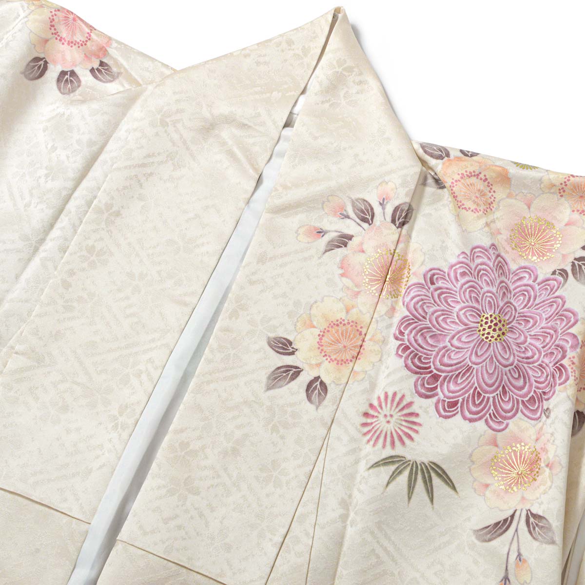 九重×中村里砂 九重×中村里砂　クリーム　蜀江文に菊（【振袖・袋帯・長襦袢のセット商品です】）