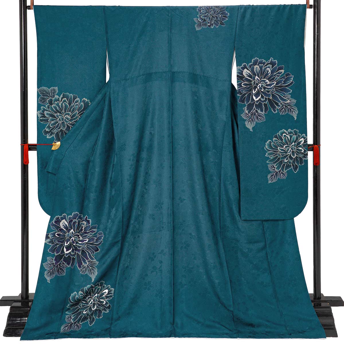 TRENDNOW ターコイズブルー　牡丹（【振袖・袋帯・長襦袢のセット商品です】）