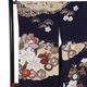 濃紺　百合に椿　ねじれ梅（【振袖・袋帯・長襦袢のセット商品】）