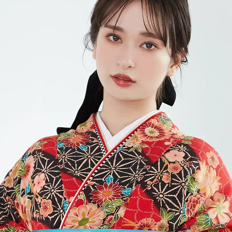 [販売]重ね衿(市松/黒)