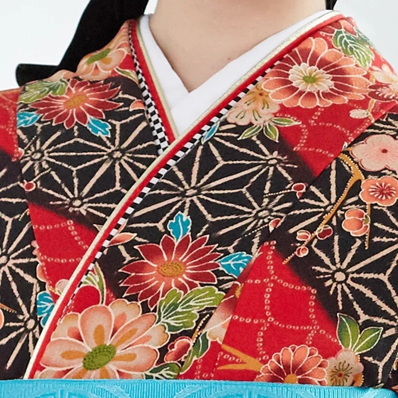 [販売]重ね衿(市松/黒)