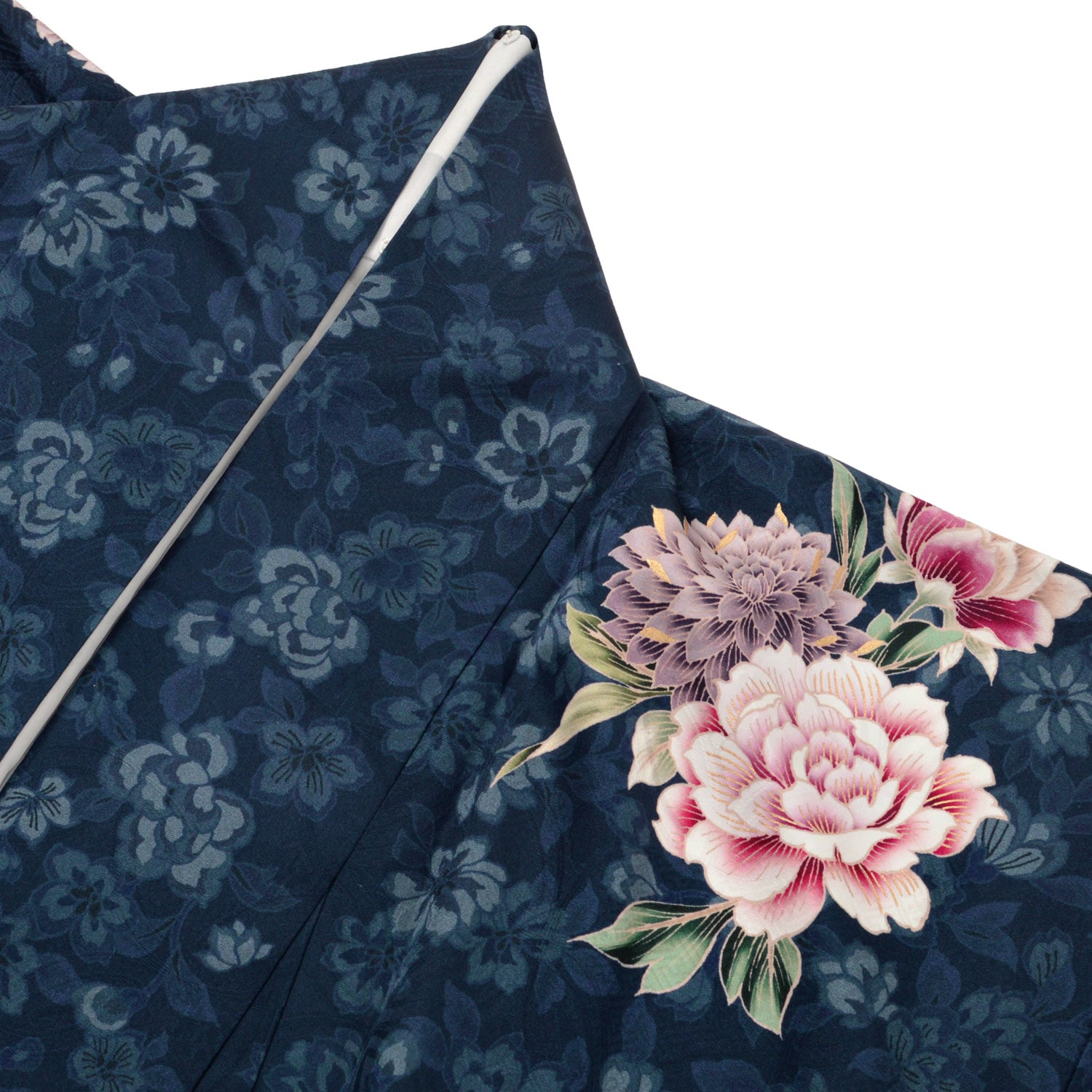 ブルー 菊牡丹（【振袖・袋帯・長襦袢のセット商品です】） | FURISODE