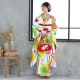 成人式振袖レンタル 白 立涌に桜楓(絹)(R1770)
