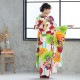 成人式振袖レンタル 白 立涌に桜楓(絹)(R1770)