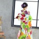 成人式振袖レンタル 白 立涌に桜楓(絹)(R1770)