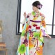 成人式振袖レンタル 白 立涌に桜楓(絹)(R1770)
