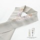 半衿 刺繍半衿 単品 silelly シルエリー「リリー グレージュ」日本製