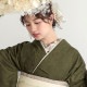 半衿 刺繍半衿 単品 silelly シルエリー「リリー ブラウン」日本製