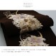半衿 刺繍半衿 単品 silelly シルエリー「リリー ブラウン」日本製