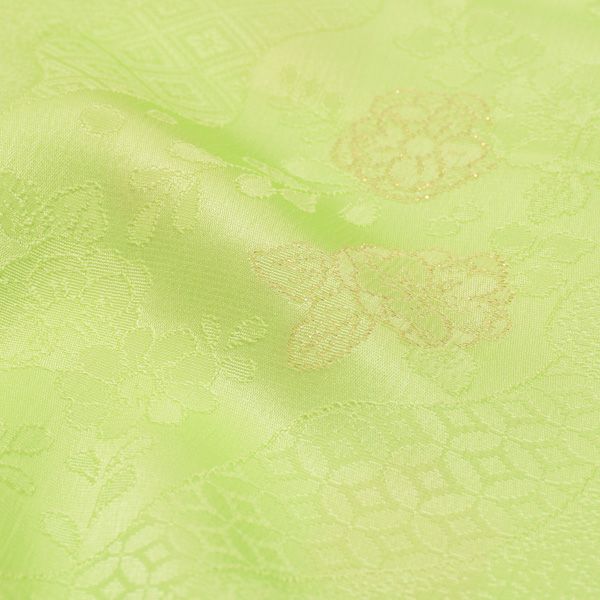 帯揚げ 若緑色 正絹帯揚げ