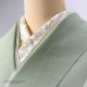 半衿 刺繍半衿 単品 silelly シルエリー「ローズ オフホワイト、金刺繍」日本製