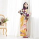 成人式振袖レンタル オレンジ×紫 松竹梅桜藤に鶴(絹)