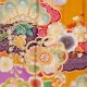 成人式振袖レンタル オレンジ×紫 松竹梅桜藤に鶴(絹)