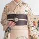 ジャパンスタイル　ライトアプリコット　菊に桜（【振袖・袋帯・長襦袢のセット商品】）