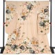 ジャパンスタイル　ライトアプリコット　菊に桜（【振袖・袋帯・長襦袢のセット商品】）