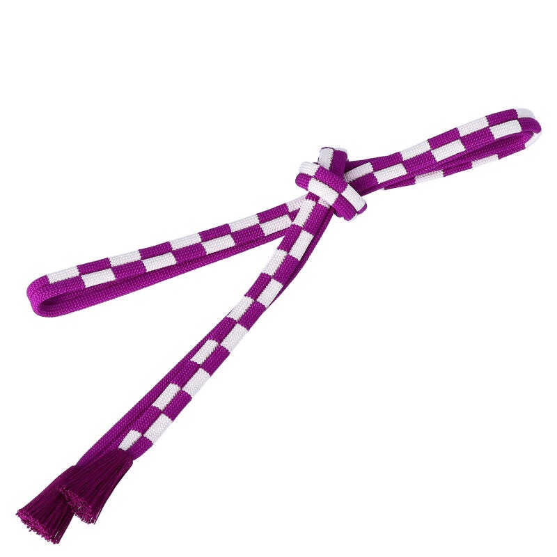 帯締め 市松/紫 GU215