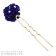 つまみ細工髪飾り「紺紫」かんざし 振袖髪飾り 簪