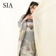 SIA グレー　百合に花丸文（【振袖・袋帯・長襦袢のセット商品です】）