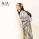 SIA グレー　百合に花丸文（【振袖・袋帯・長襦袢のセット商品です】）