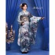桜田ひより ブルーグレー　牡丹に銀彩（【振袖・袋帯・長襦袢のセット商品です】）