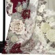 吉木千沙都 赤紫×グレー　百花孔雀の羽（【振袖・袋帯・長襦袢・小物のセット商品です】）