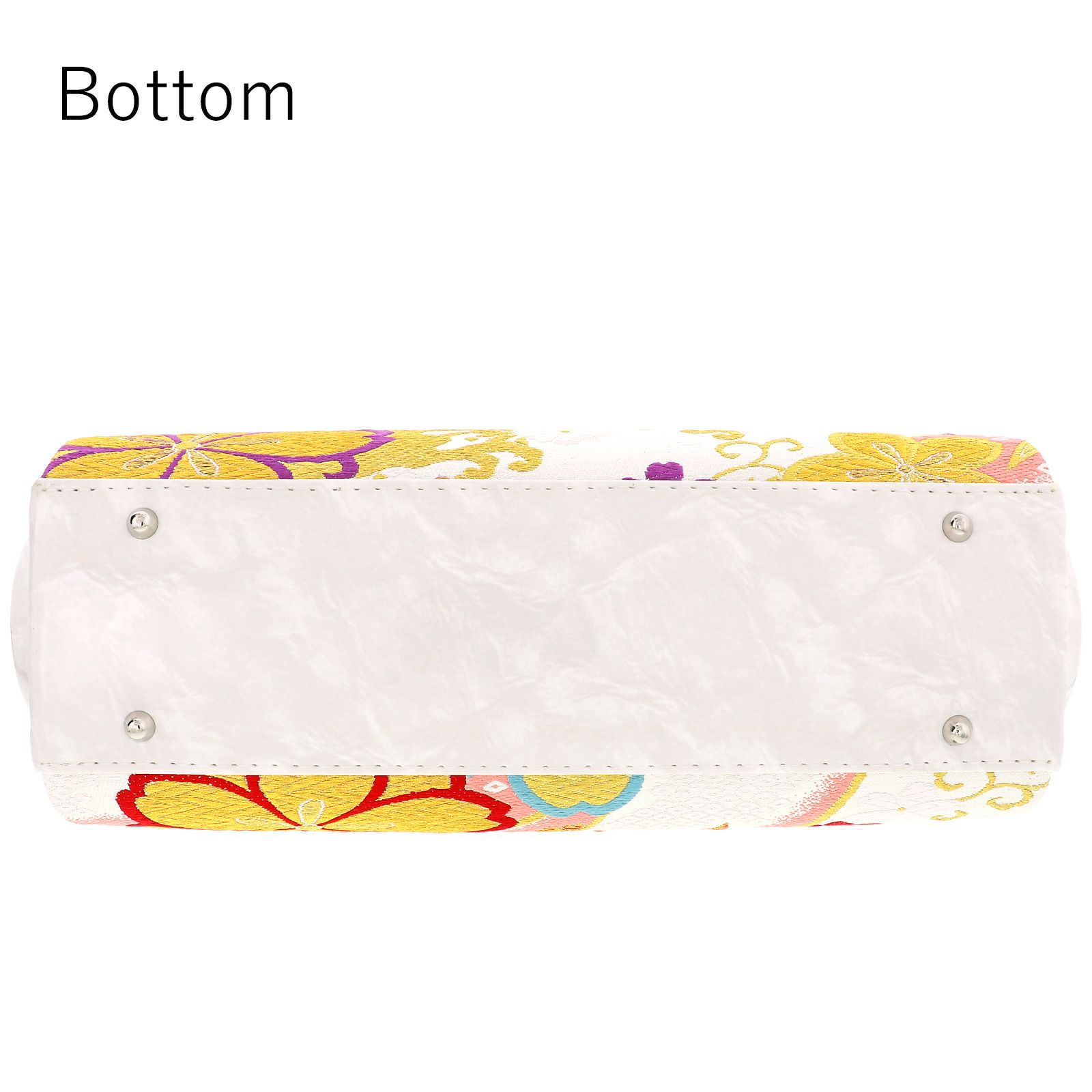 草履バッグセット 「シルバー 桜」 Fサイズ(M～Lサイズ相当