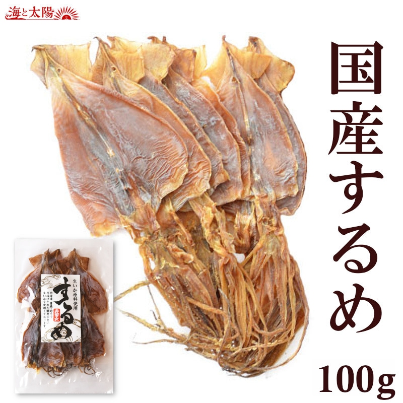 ＜国産するめ100g＞ 送料無料