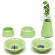 仏具8点セット 陶器（セラミック） グリーン 緑
