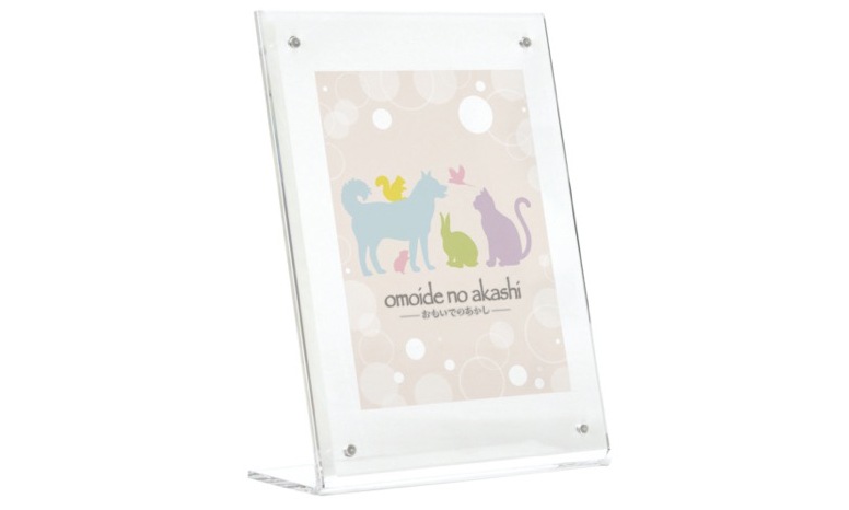 アクリルフォトスタンド 縦長角 長方型フレーム アクリルクリア 大サイズ 横12 5cm X 縦17cm