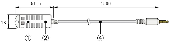 【価格問い合わせ】おんどとり オプション 温湿度センサ THA-3151