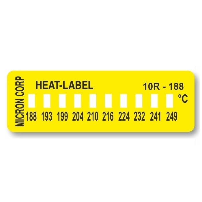 ヒートラベル 10Rシリーズ（10点式温度ラベル・不可逆タイプ）
