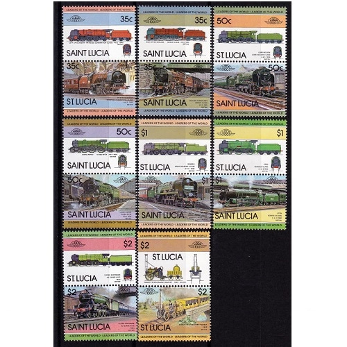 セントルシア | ☆外国切手アウトレット☆,乗り物,鉄道 | 切手の専門店