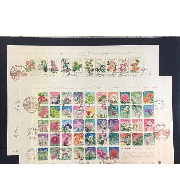 □現品画像□ ふるさとの花（全国47都道府県の花） 初日カバー 2種