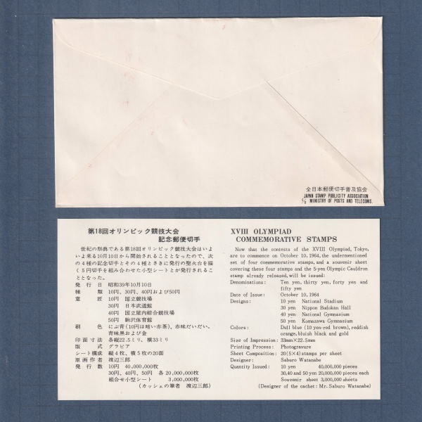 □現品画像□ 東京オリンピック 初日カバー セット 並品 | 初日カバー
