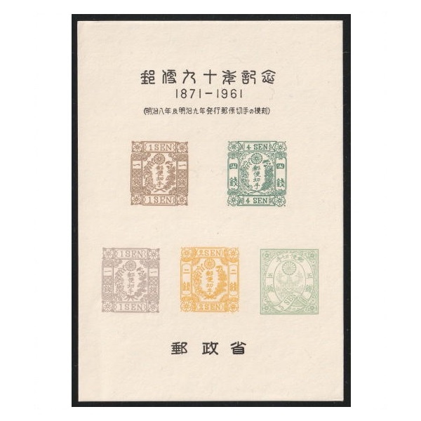 模刻切手　郵便90年記念 全10種 現品限り 切手ではありません 模刻切手 スーベニアカード 郵便90