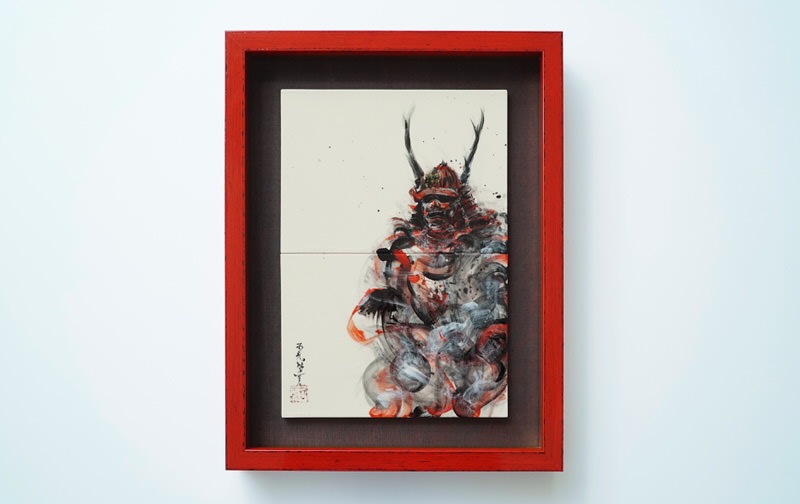 直筆陶墨画「神気魂(しんぎこん)」 | 墨絵・陶墨画アーティスト 西元