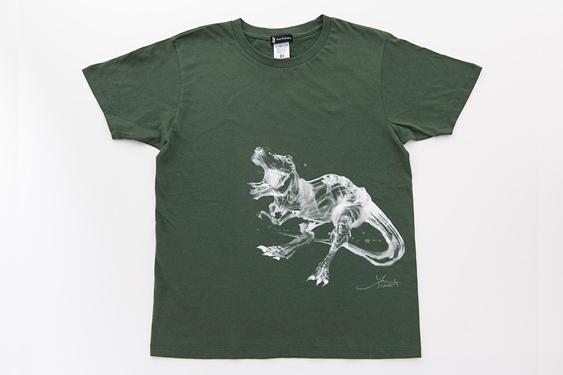 Tシャツ T.rex（モスグリーン） | 墨絵・陶墨画アーティスト 西元祐貴