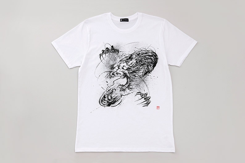 Tシャツ 真龍（ホワイト） | 墨絵・陶墨画アーティスト 西元祐貴