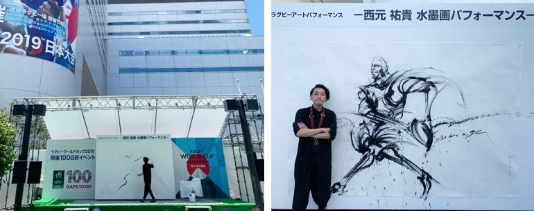 ラグビーワールドカップイベントでLIVEペイントを開催