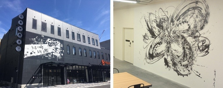 大阪「YOLO HOTEL」の壁画制作