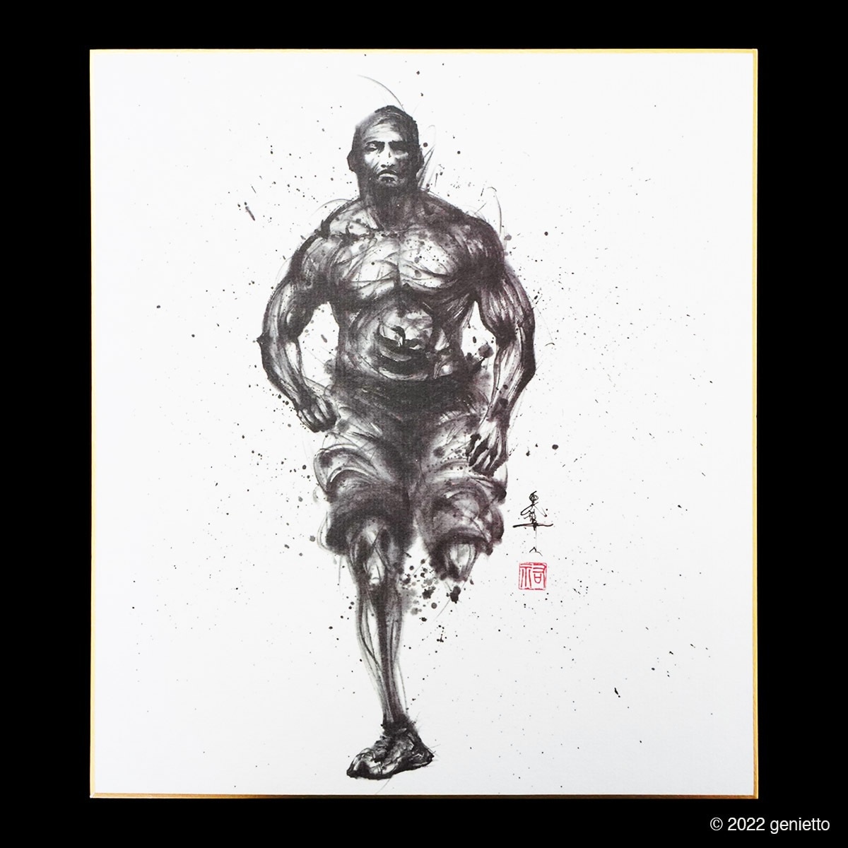 ランナー | 墨絵・陶墨画アーティスト 西元祐貴 Yu-ki Nishimoto