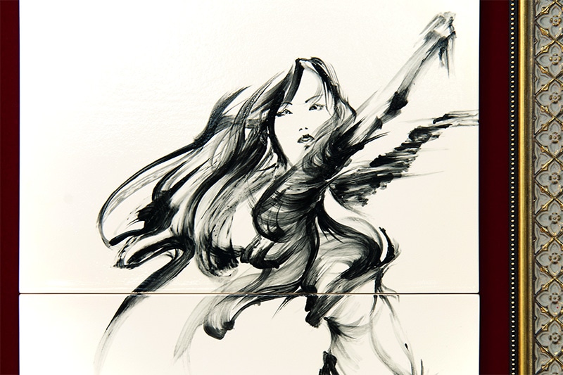 直筆陶墨画「超天眼差（ちょうてんがんさ）」 | 墨絵・陶墨画