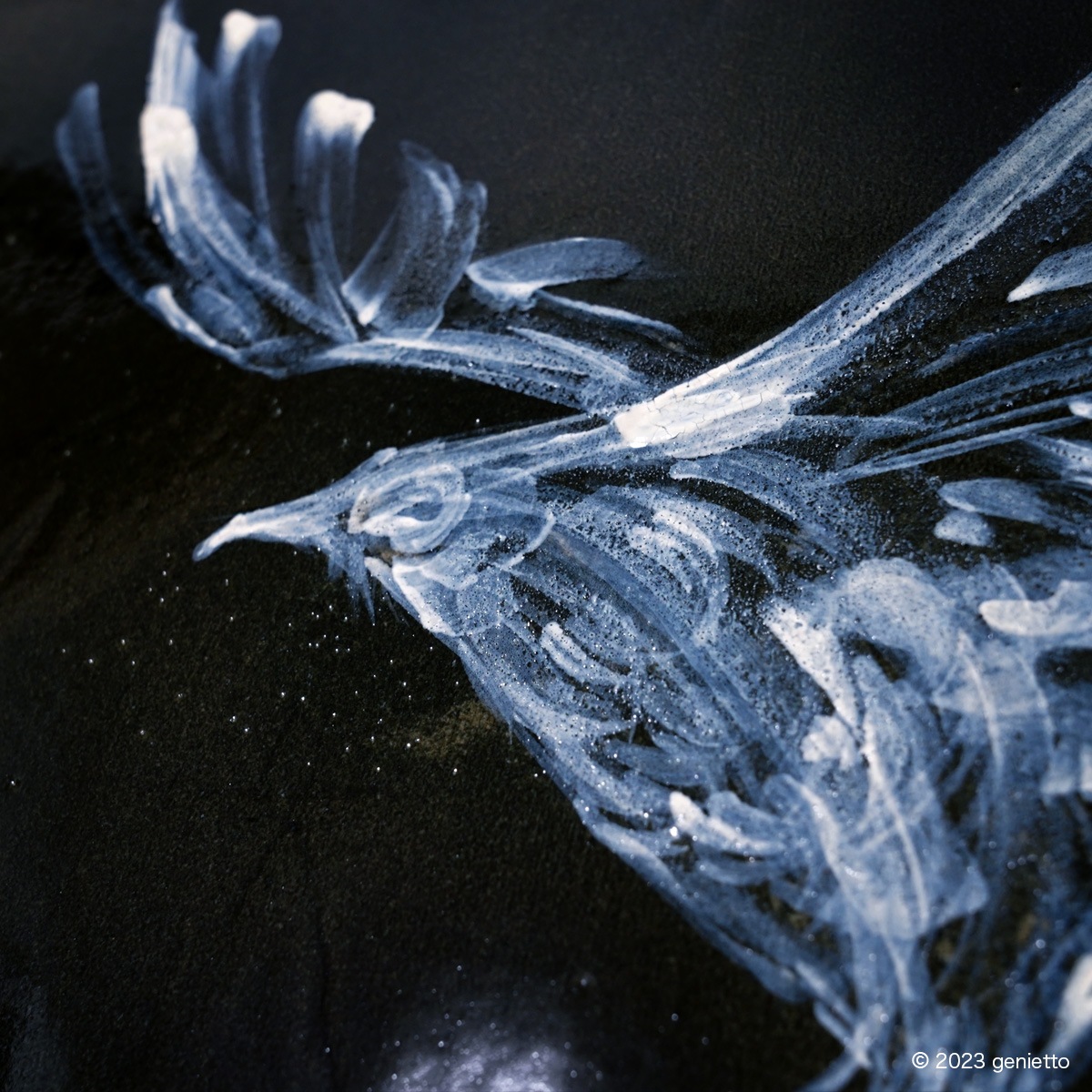 直筆陶墨画「暁天絶佳」 | 墨絵・陶墨画アーティスト 西元祐貴 Yu-ki